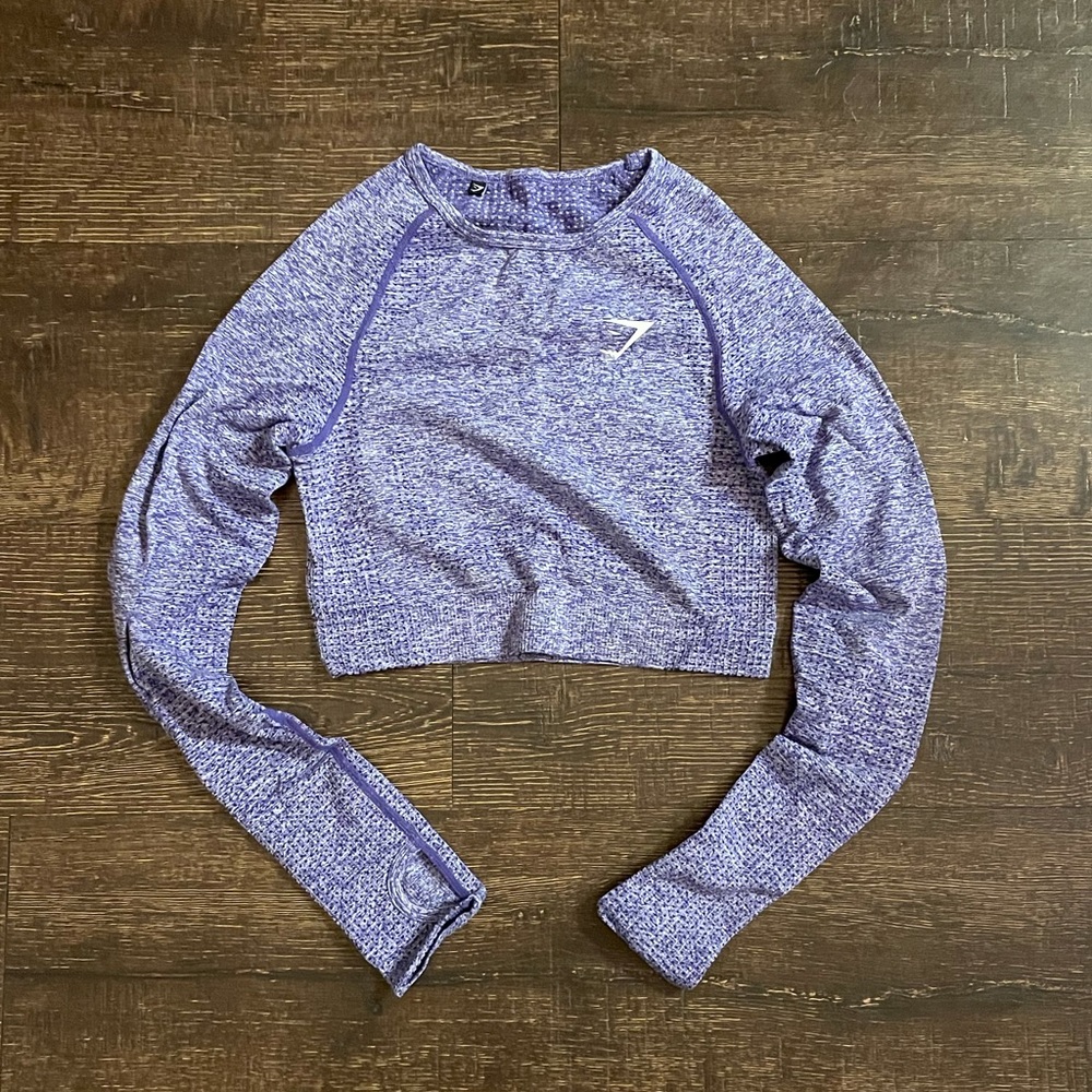 Gymshark Vital Seamless Long Sleeve Crop - Small